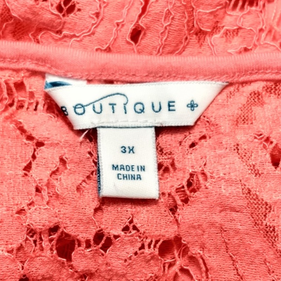 JCP Boutique Lace Back T-shirt Plus Size 3X - Picture 3 of 5